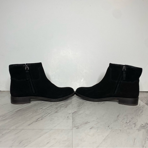 New! Franco Sarto Malina Black Suede Bootie 8M - Picture 5 of 15